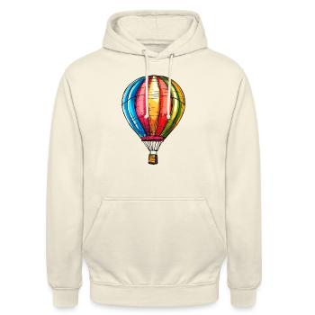 Ballon - Sweat-shirt à capuche unisexe - vanille - Devant - Alina (178cm) & Michal (187cm)