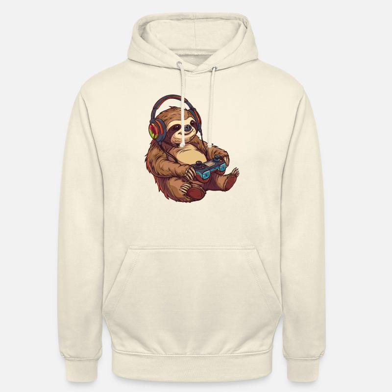 Sloth gaming - Unisex Hoodie - vanilla
