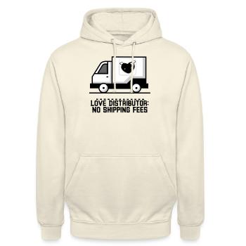Love Distributor: No Shipping Fees - Unisex Hoodie - vanilla - Front - Alina (178cm) & Michal (187cm)