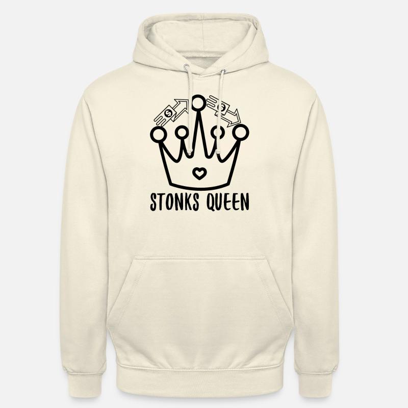 Reine des Stonks - Sweat-shirt à capuche unisexe - vanille