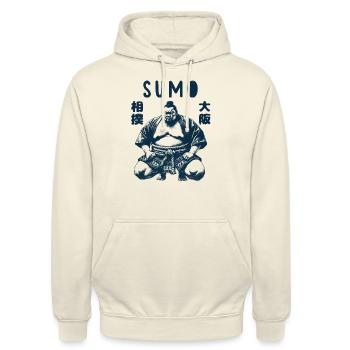 Sumo - Sweat-shirt à capuche unisexe - vanille - Devant - Alina (178cm) & Michal (187cm)