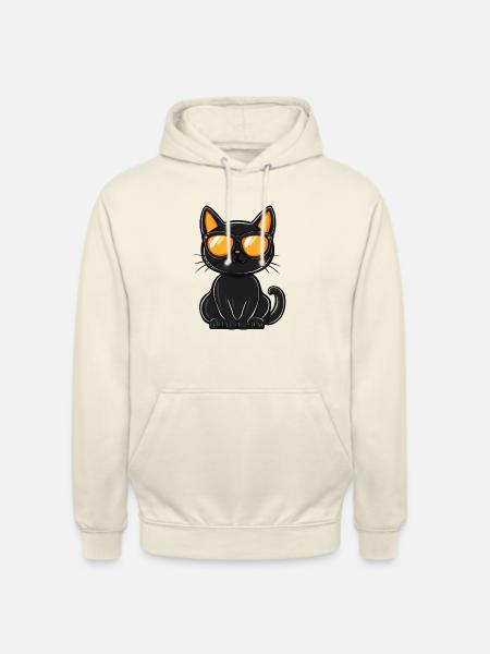 Cat Halloween Cat Cool - Unisex Hoodie - vanilla