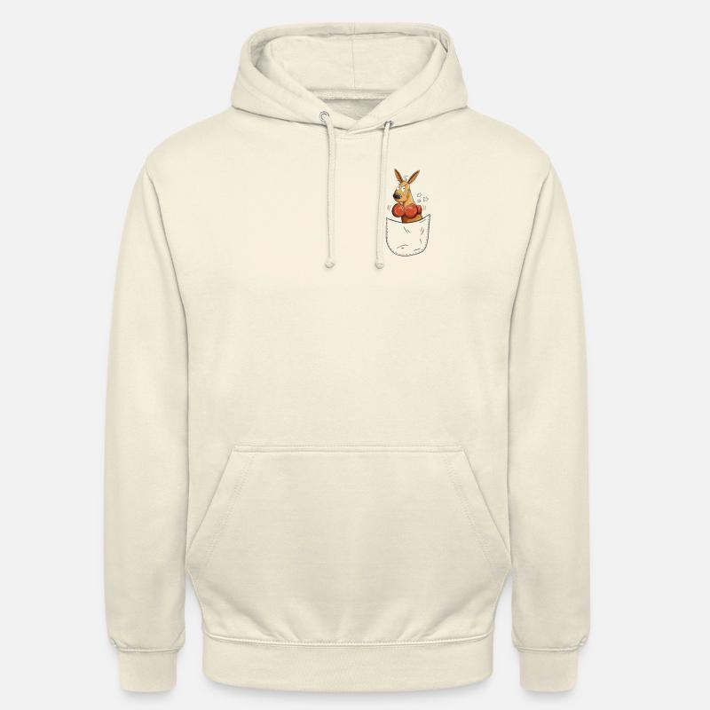 Boxer Känguru Brusttasche - Unisex Hoodie - Vanille-Milchshake