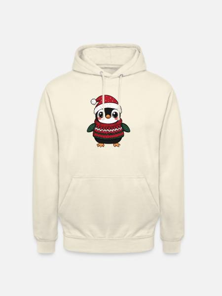Noël pingouin - Sweat-shirt à capuche unisexe - vanille