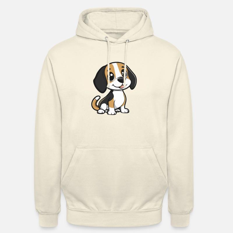 Beagle chien bande dessinée mignon - Sweat-shirt à capuche unisexe - vanille