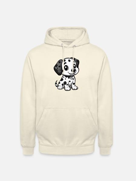 Dalmatian Dog Comic Cute - Unisex Hoodie - vanilla