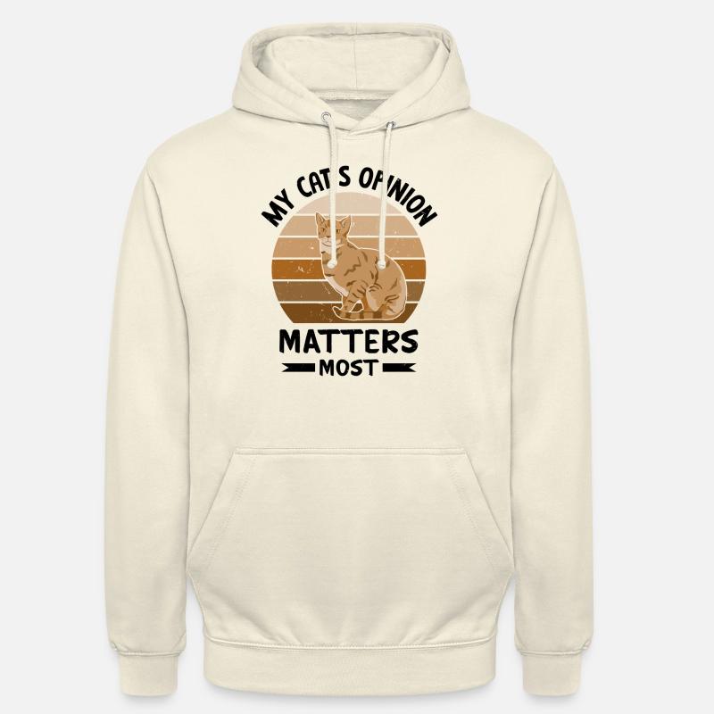 Drôle de dicton de chat - Sweat-shirt à capuche unisexe - vanille
