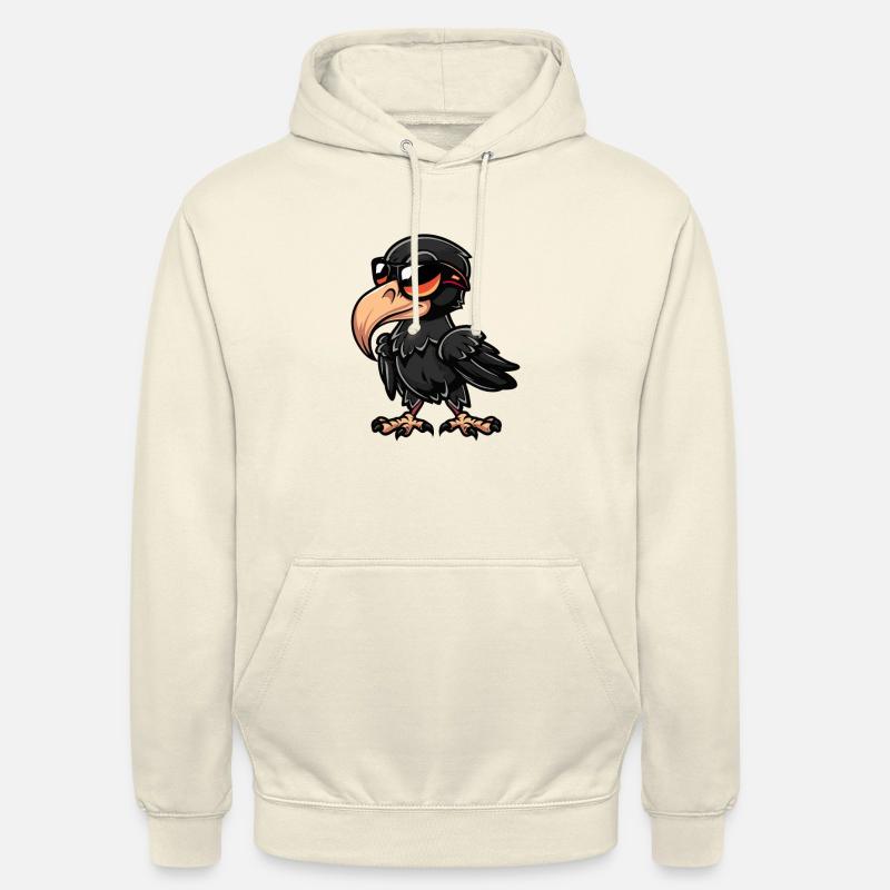 Rabe Vogel Comic Cool - Unisex Hoodie - Vanille-Milchshake