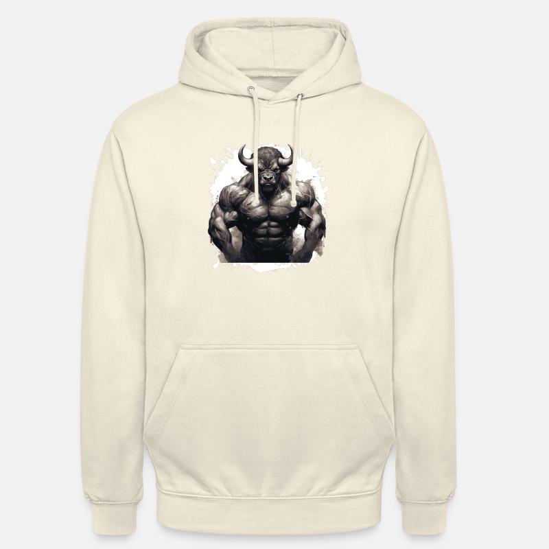Bison Muscles Musculation Bête - Sweat-shirt à capuche unisexe - vanille