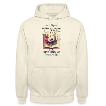 Lesen Buch Merch Booktok Bookish Geschenk Buch - Unisex Hoodie - Vanille-Milchshake - Vorne - Alina (178cm) & Michal (187cm)