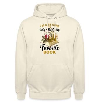 Lesen Buch Merch Booktok Bookish Geschenk Buch - Unisex Hoodie - Vanille-Milchshake - Vorne - Alina (178cm) & Michal (187cm)