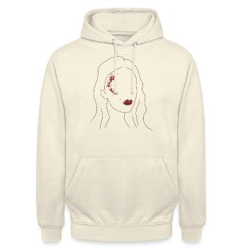 Woman in Red - Unisex Hoodie - vanilla - Front - Alina (178cm) & Michal (187cm)