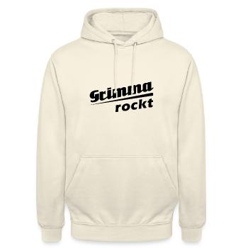 Grimma - Ich liebe Stadtnamen in Tattoo Stil - Unisex Hoodie - Vanille-Milchshake - Vorne - Alina (178cm) & Michal (187cm)
