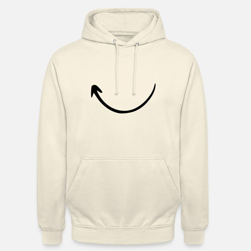 Flèche dessin croquis noir - Sweat-shirt à capuche unisexe - vanille
