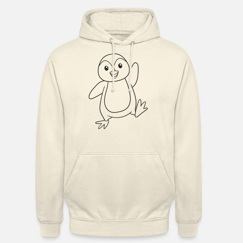 Pinguin, Vogel, Geschenk, Geschenkidee - Unisex Hoodie - Vanille-Milchshake