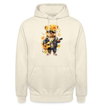 Teddy im Frühling - Unisex Hoodie - Vanille-Milchshake - Vorne - Alina (178cm) & Michal (187cm)