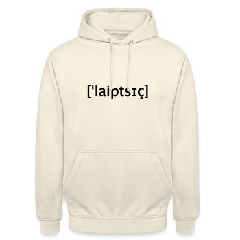 leipzig, according to scripture - Unisex Hoodie - vanilla - Front - Alina (178cm) & Michal (187cm)