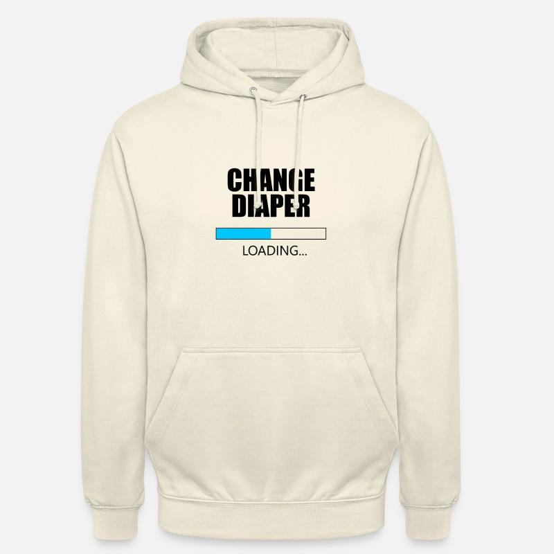 Change Diaper Loading - Sweat-shirt à capuche unisexe - vanille