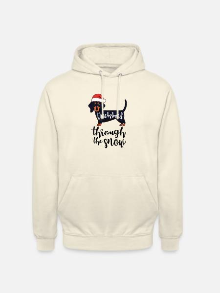 Dachshund Dog Christmas - Unisex Hoodie - vanilla