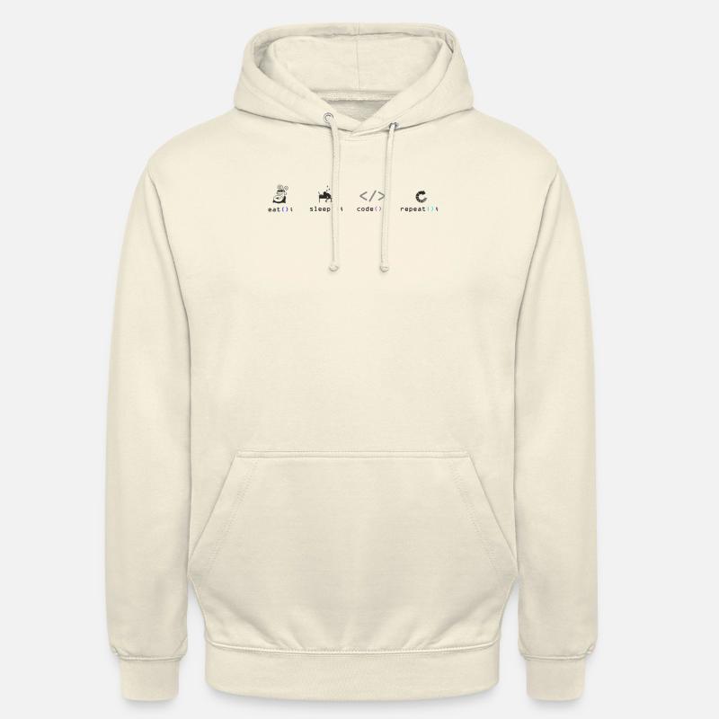 programmeur - Sweat-shirt à capuche unisexe - vanille