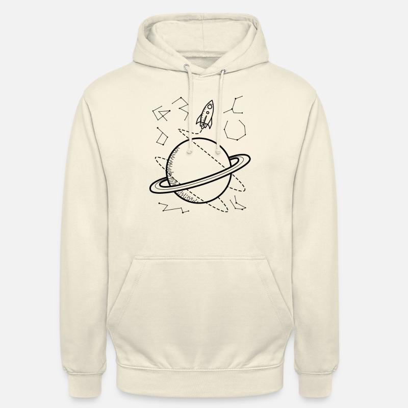 Saturne - Perdu dans l'espace - Sweat-shirt à capuche unisexe - vanille