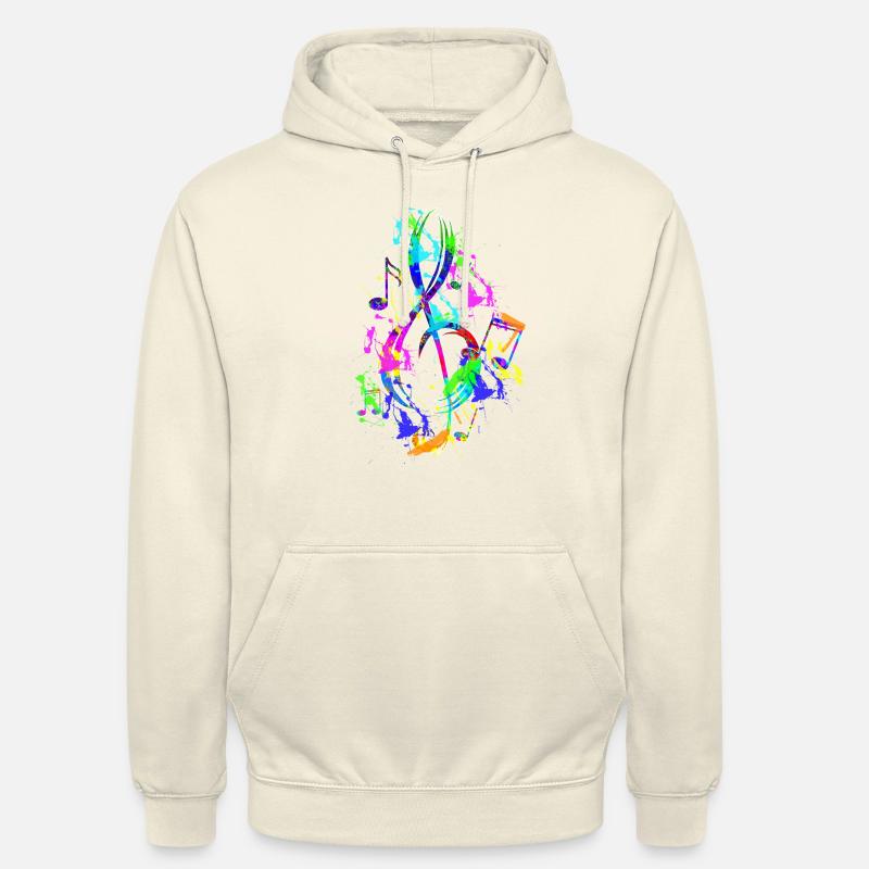 note musicale - Sweat-shirt à capuche unisexe - vanille