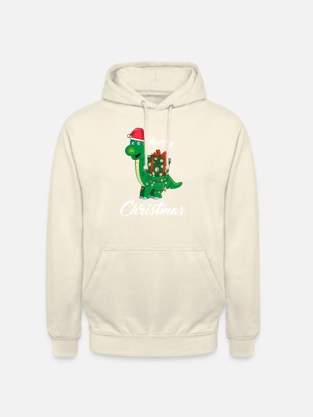 Merry Christmas Dinosaurier - Unisex Hoodie - Vanille-Milchshake