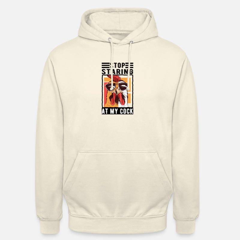 Arrêtez de regarder ma bite - Sweat-shirt à capuche unisexe - vanille