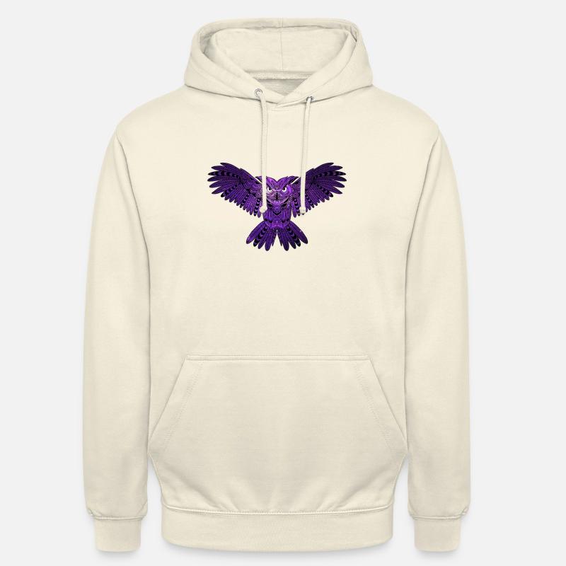 Violette Hibou avec univers - Sweat-shirt à capuche unisexe - vanille