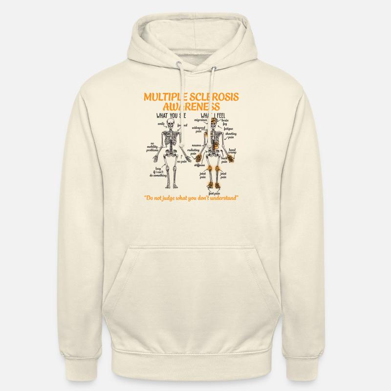 Multiple Sclerosis Awareness - Sweat-shirt à capuche unisexe - vanille