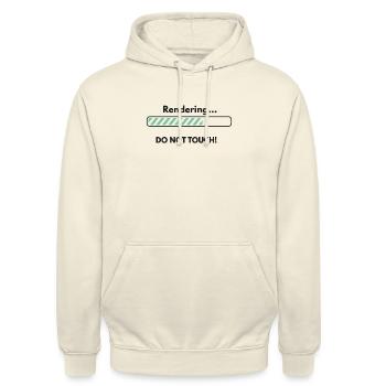 Lustiges Videobearbeitungs-Rendering Berühren Sie kein Video - Unisex Hoodie - Vanille-Milchshake - Vorne - Alina (178cm) & Michal (187cm)