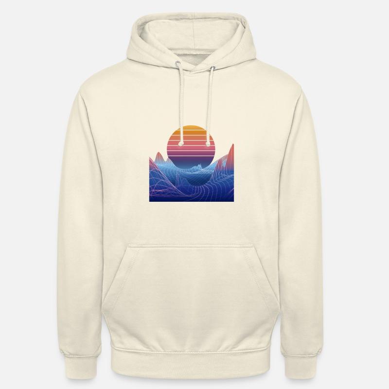 Synthwave Sunset Design - Sweat-shirt à capuche unisexe - vanille