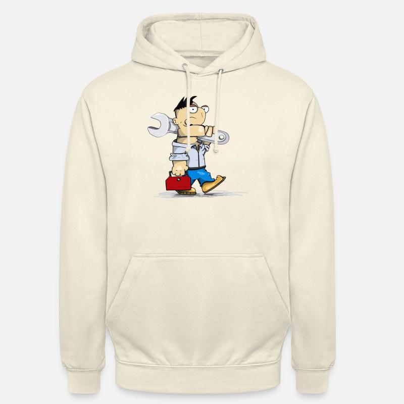 Technicien avec clé - Sweat-shirt à capuche unisexe - vanille