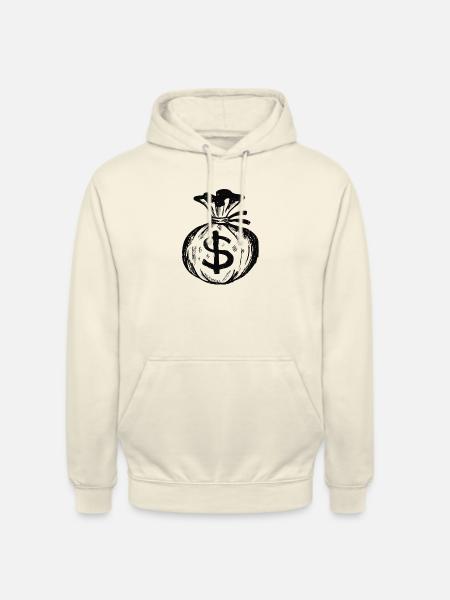 Geldsack (Schwarz) - Unisex Hoodie - Vanille-Milchshake
