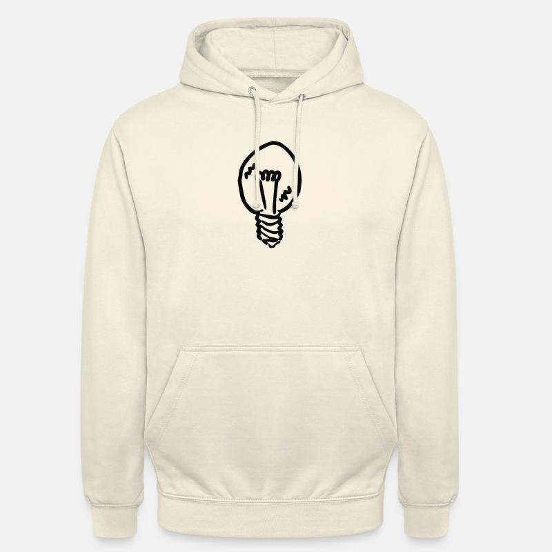 Light Bulb #IDEE (Black) - Unisex Hoodie - vanilla