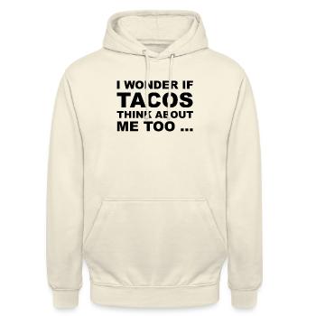 Tacos - Unisex Hoodie - Vanille-Milchshake - Vorne - Alina (178cm) & Michal (187cm)