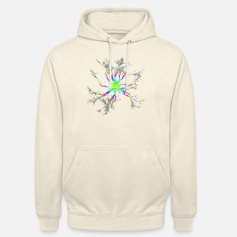 Foudre orage psychédélique psy goa transe - Sweat-shirt à capuche unisexe - vanille