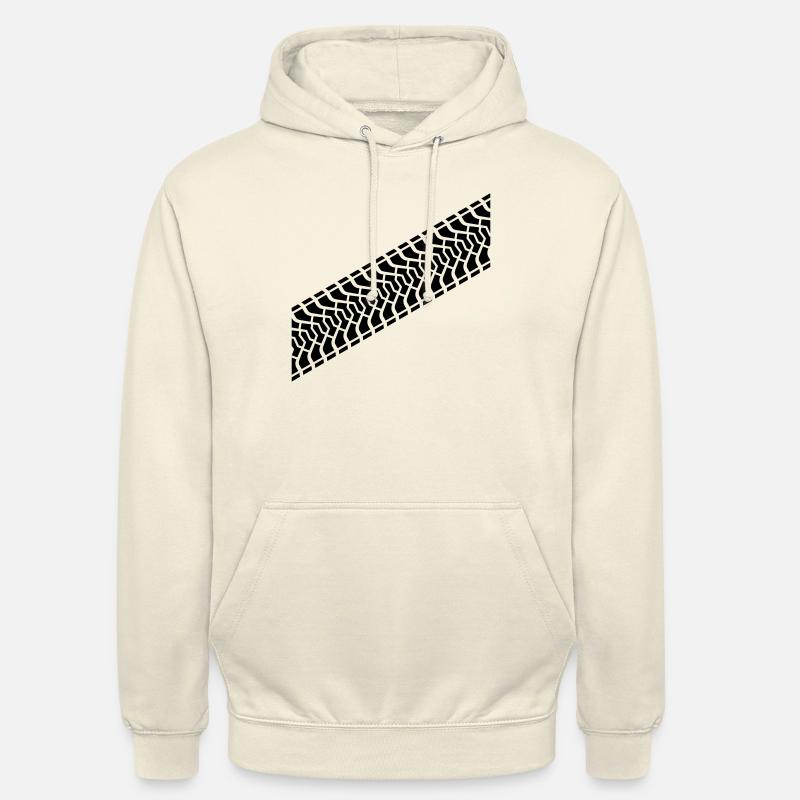 Impronta del pneumatico Diagonal - Felpa con cappuccio unisex - milkshake