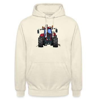 362 Red tractor 1455XL - Unisex Hoodie - Vanille-Milchshake - Vorne - Alina (178cm) & Michal (187cm)