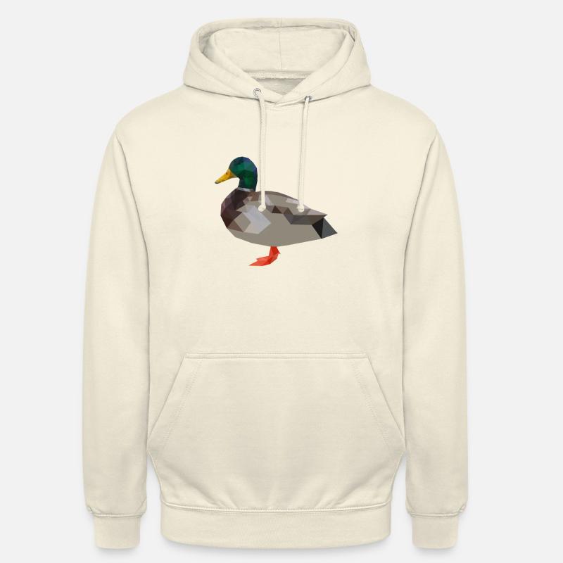 Canard, canard, polygones de canards géométriques - Sweat-shirt à capuche unisexe - vanille