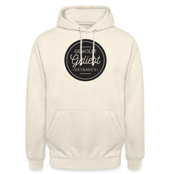 Christlich, geliebt, Christlich - Unisex Hoodie - Vanille-Milchshake - Vorne - Alina (178cm) & Michal (187cm)
