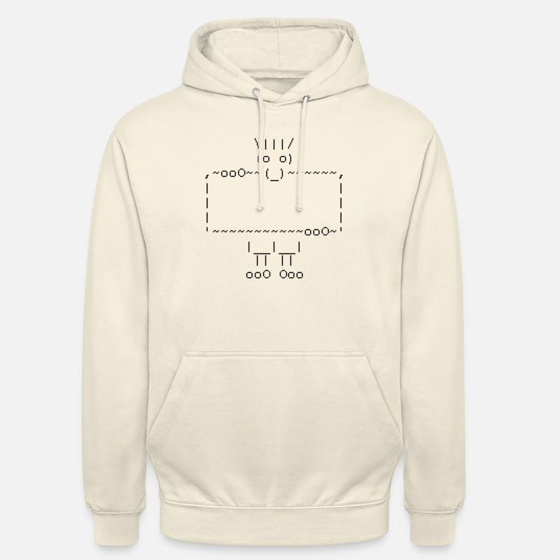 ascii art: troll + your text - Sweat-shirt à capuche unisexe - vanille