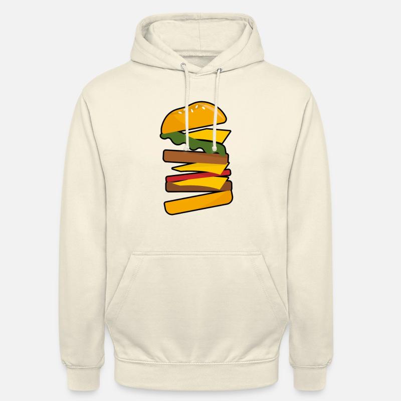 Burger - Sweat-shirt à capuche unisexe - vanille