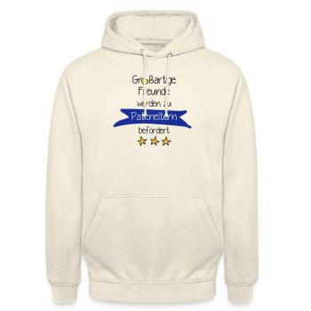 Großartige Freunde - Unisex Hoodie - Vanille-Milchshake - Vorne - Alina (178cm) & Michal (187cm)