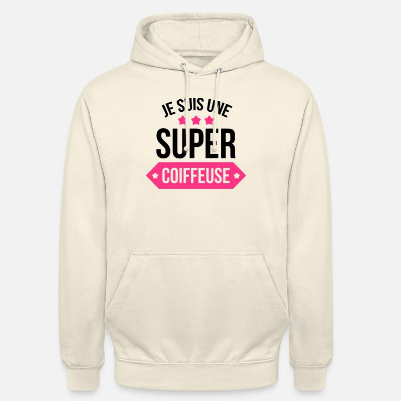 Coiffure / Coiffeur / Coiffeuse / Mode / Cheveux - Sweat-shirt à capuche unisexe - vanille