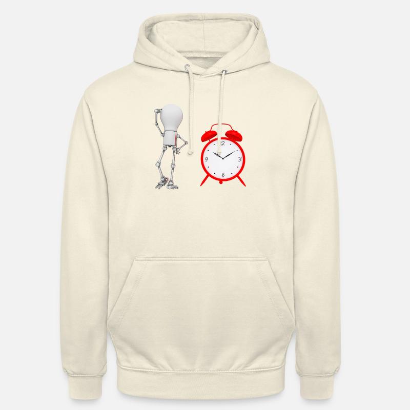 Glühbirnen Figur mit Wecker - Unisex Hoodie - Vanille-Milchshake