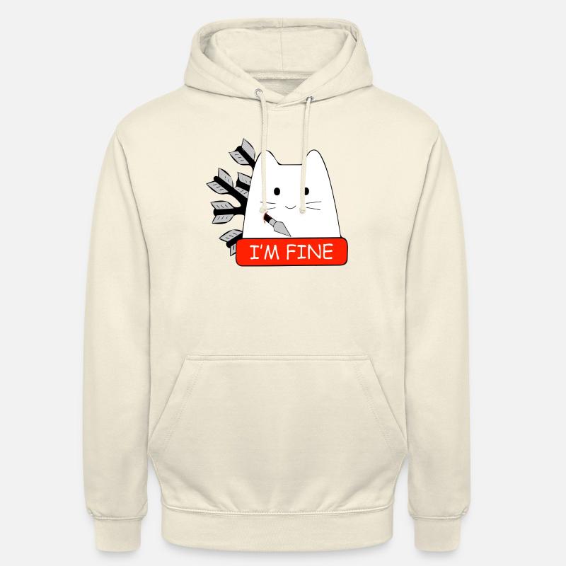Je suis bon chat drôle - Sweat-shirt à capuche unisexe - vanille