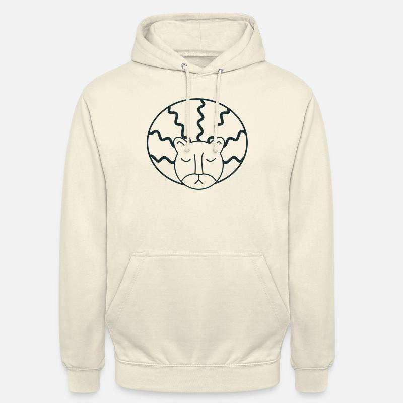 tête de lion afro - Sweat-shirt à capuche unisexe - vanille