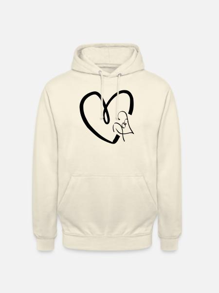 Herz für Dad - Unisex Hoodie - Vanille-Milchshake