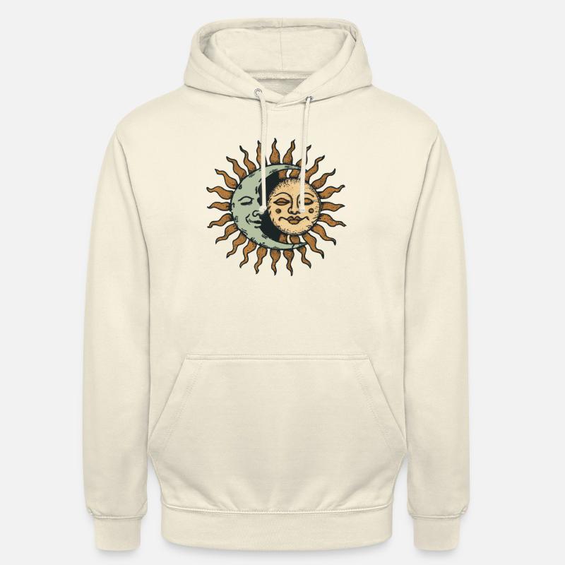 Soleil et Lune - Sweat-shirt à capuche unisexe - vanille